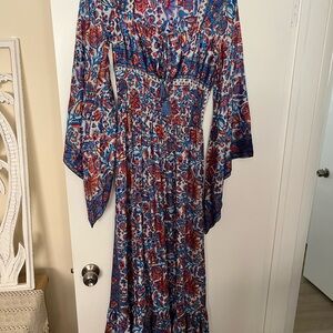 Floral Long Sleeve Maxi Dress